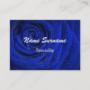 Carte De Visite Fleur rose bleu chic