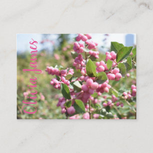 Carte De Visite Fleur rose NYC Skyline Nature Photo
