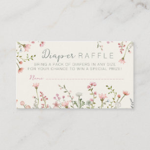 Carte De Visite Fleur sauvage Baby dans le Baby shower en fleur