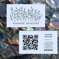Fleur sauvage Elegant Line Art QR Code Icônes soci