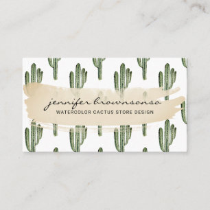 Carte De Visite Fleur verte bohème Cactus mignon