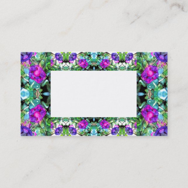 Carte de visite fleuri de gloires de matin (Devant)