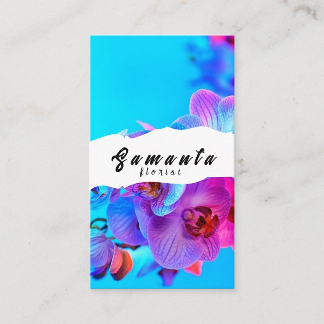 Carte de visite fleuriste (Devant)