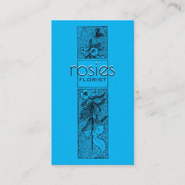 Carte de visite fleuriste (Devant)