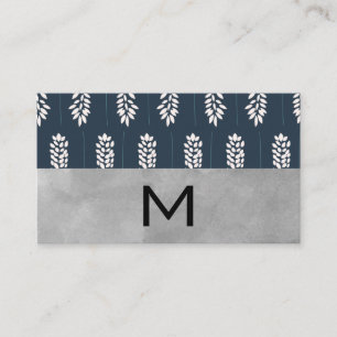 Carte De Visite Fleuriste Bloc monographique et aquarelle