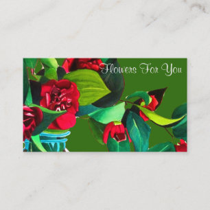 Carte De Visite Fleuriste boutique fleurs pour You Camellia art