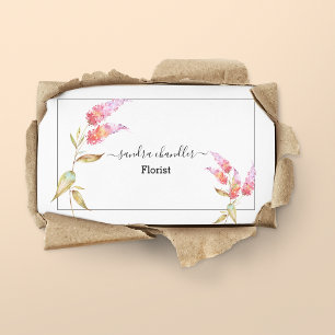 Carte De Visite Fleuriste Élégant Simpliste