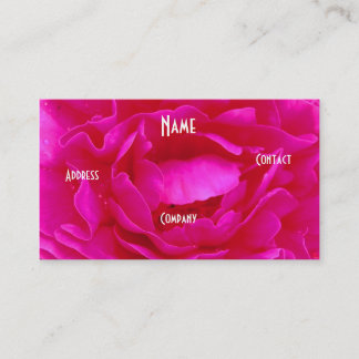 Carte De Visite Fleuriste - Rose rose