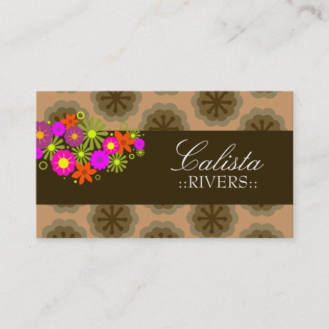 CARTE DE VISITE FLEURS 311-RETRO| RETOUR DE TANG (Devant)