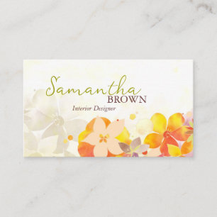 Carte De Visite Fleurs aquarelle de guérison personnalisées
