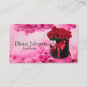 Carte De Visite Fleurs Aquarelle Florale Moderne Élégant Floriste