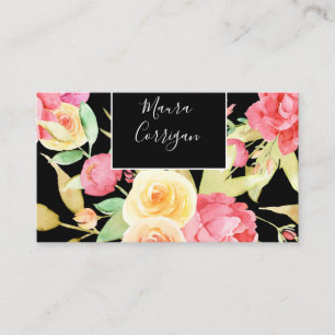 Carte De Visite Fleurs aquarelles