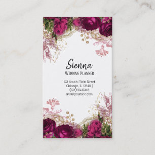 Carte De Visite Fleurs Chic Glam Modernes