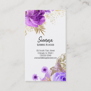 Carte De Visite Fleurs Chic Glam Modernes