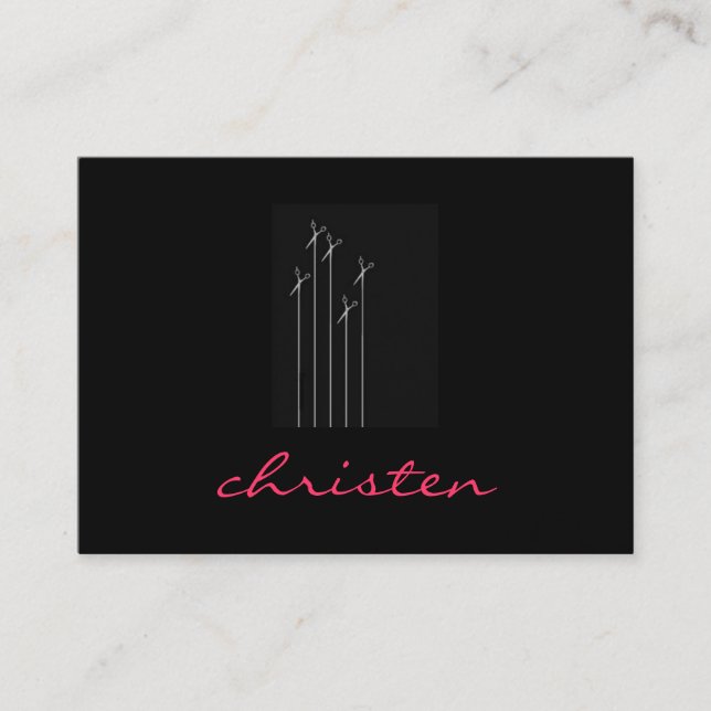 Carte De Visite fleurs ciseaux (Devant)