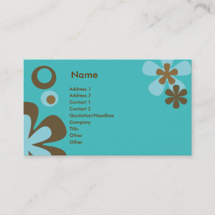 Carte De Visite Fleurs d'Aqua