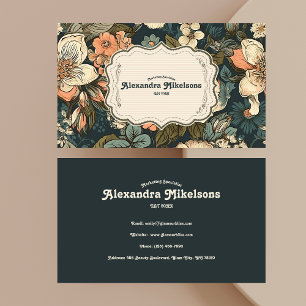 Carte De Visite Fleurs d'aquarelle vintage Professionnel