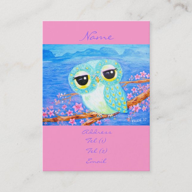 Carte De Visite Fleurs de cerisier (Devant)