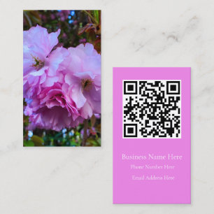 Carte De Visite Fleurs de cerisier rose