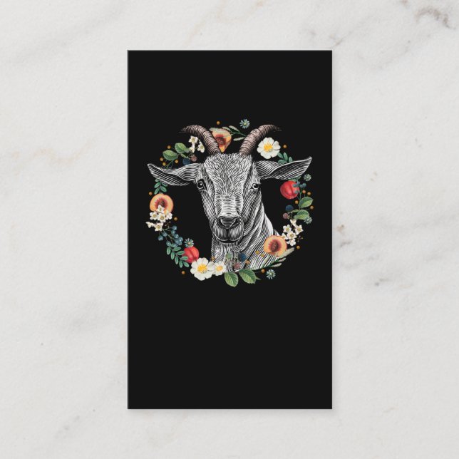 Carte De Visite Fleurs de chèvre Nature Ferme Animaux (Devant)
