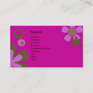 Carte De Visite Fleurs de framboise et DOts