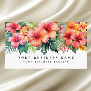 Carte De Visite Fleurs de Hibiscus Tropical Floral