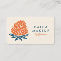 Fleurs de Lotus Chic Minimaliste Orange Bleu