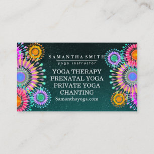 Carte De Visite Fleurs de Lotus élégantes de méditation de yoga de