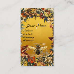 CARTE DE VISITE FLEURS DE PRINTEMPS HONEY ABEE MAINTIEN DE SCEAU D