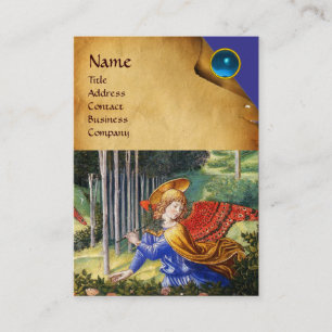 Carte De Visite Fleurs de rassemblement d'anges dans un paysage cé