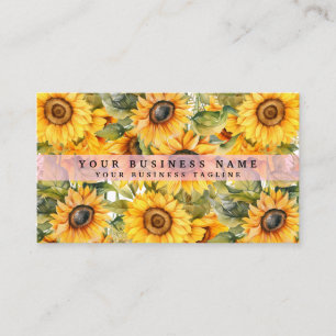 Carte De Visite Fleurs de tournesol brillantes Floral