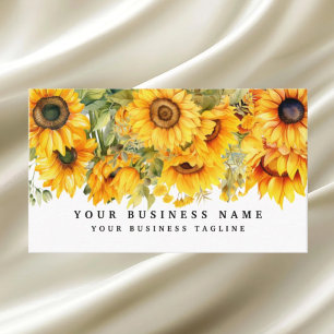 Carte De Visite Fleurs de Tournesol Brillantes Florales