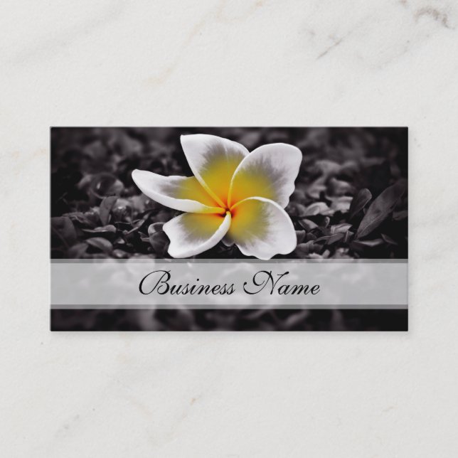 Carte De Visite Fleurs d'Hawaï de Frangipani de Plumeria (Devant)
