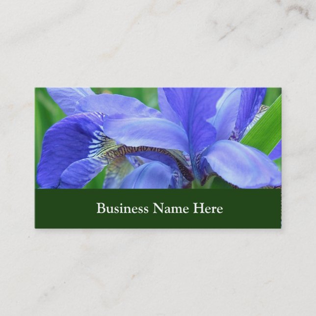 Carte De Visite Fleurs d'iris bleues (Devant)