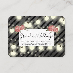 Carte De Visite Fleurs Élégantes / Balle Speckled / Lumières De Nu