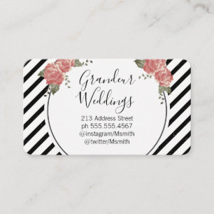 Carte De Visite Fleurs élégantes / Vintage