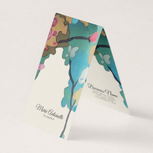 Carte De Visite Fleurs en aquarelles OPTIONS PAPIER & TAILLE -