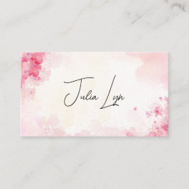 Carte De Visite Fleurs Jolies en Rose