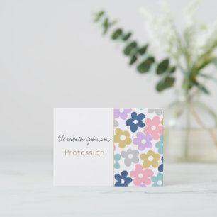 Carte De Visite Fleurs marguerites super Retro Boho Floral