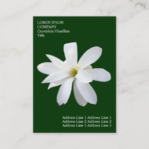 Carte De Visite Fleurs minimales - Magnolia - Vert profond