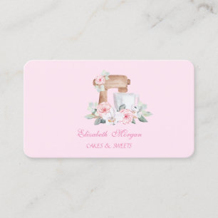Carte De Visite Fleurs Mixer Élégantes, Boulangerie Sucrée