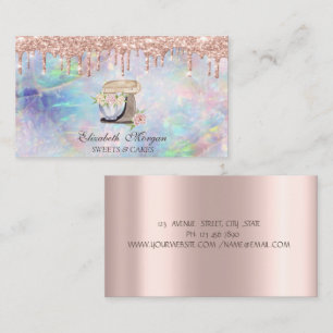 Carte De Visite Fleurs Mixer Parties scintillant Drivers Opal Boul