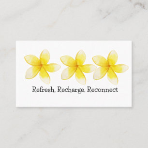 Carte De Visite Fleurs Plumeria Fleurs fraîches et exotiques