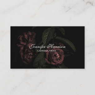Carte De Visite Fleurs roses florales élégantes de bouquet sur le