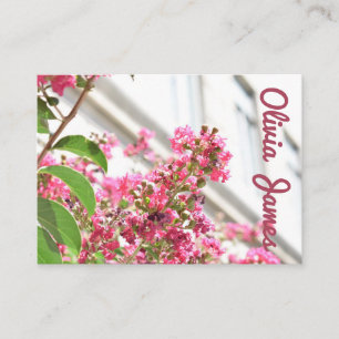 Carte De Visite Fleurs roses Printemps New York City Architecture 