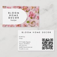Fleurs roses uniques Photographie QR Code Arch