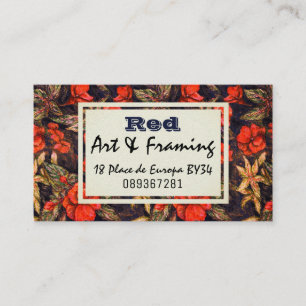 Carte de visite Fleurs rouges