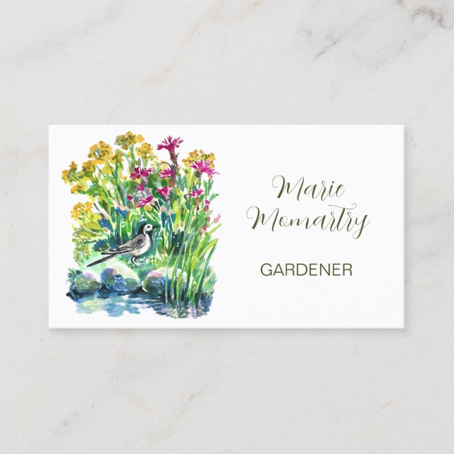 Carte De Visite Fleurs sauvages et un pied (Devant)