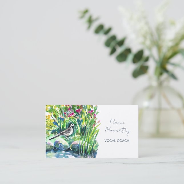 Carte De Visite Fleurs sauvages et un pied (Debout devant)
