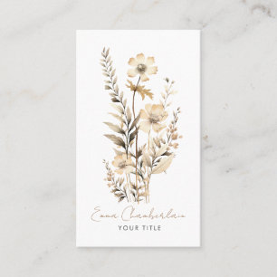 Carte De Visite Fleurs sauvages Whimsical manuscrits Script